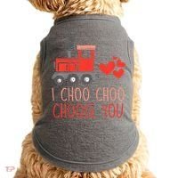 I Choo Choo Choose You Valentines Day Train Doggie Tank thumb 0