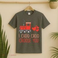 I Choo Choo Choose You Valentines Day Train T-Shirt thumb 2