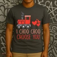 I Choo Choo Choose You Valentines Day Train T-Shirt thumb 3