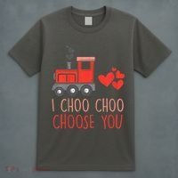 I Choo Choo Choose You Valentines Day Train T-Shirt thumb 4