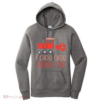 I Choo Choo Choose You Valentines Day Train Women's Hoodie