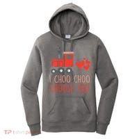 I Choo Choo Choose You Valentines Day Train Women's Hoodie thumb 0