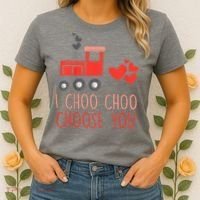 I Choo Choo Choose You Valentines Day Train Women's T-Shirt thumb 2