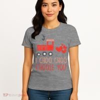 I Choo Choo Choose You Valentines Day Train Women's T-Shirt thumb 4