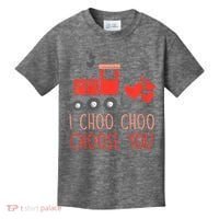 I Choo Choo Choose You Valentines Day Train Kids T-Shirt thumb 0