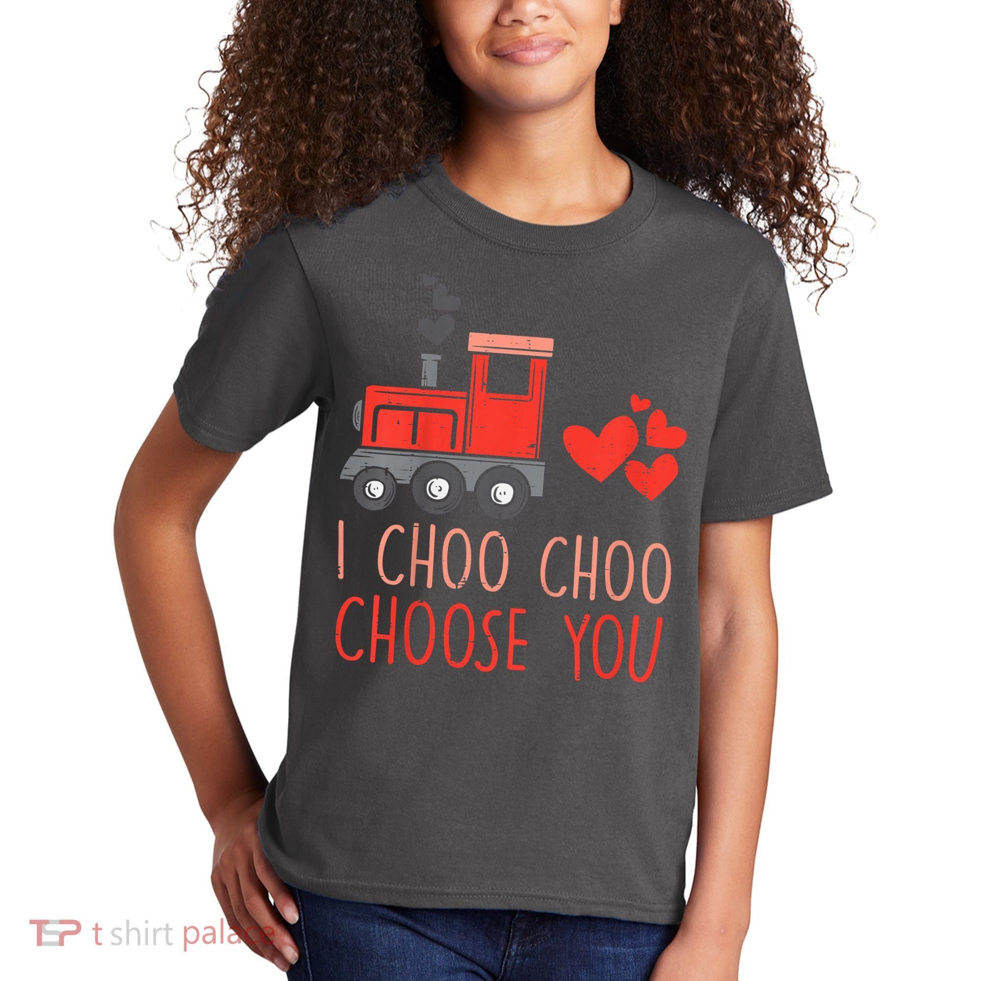 I Choo Choo Choose You Valentines Day Train Kids T-Shirt