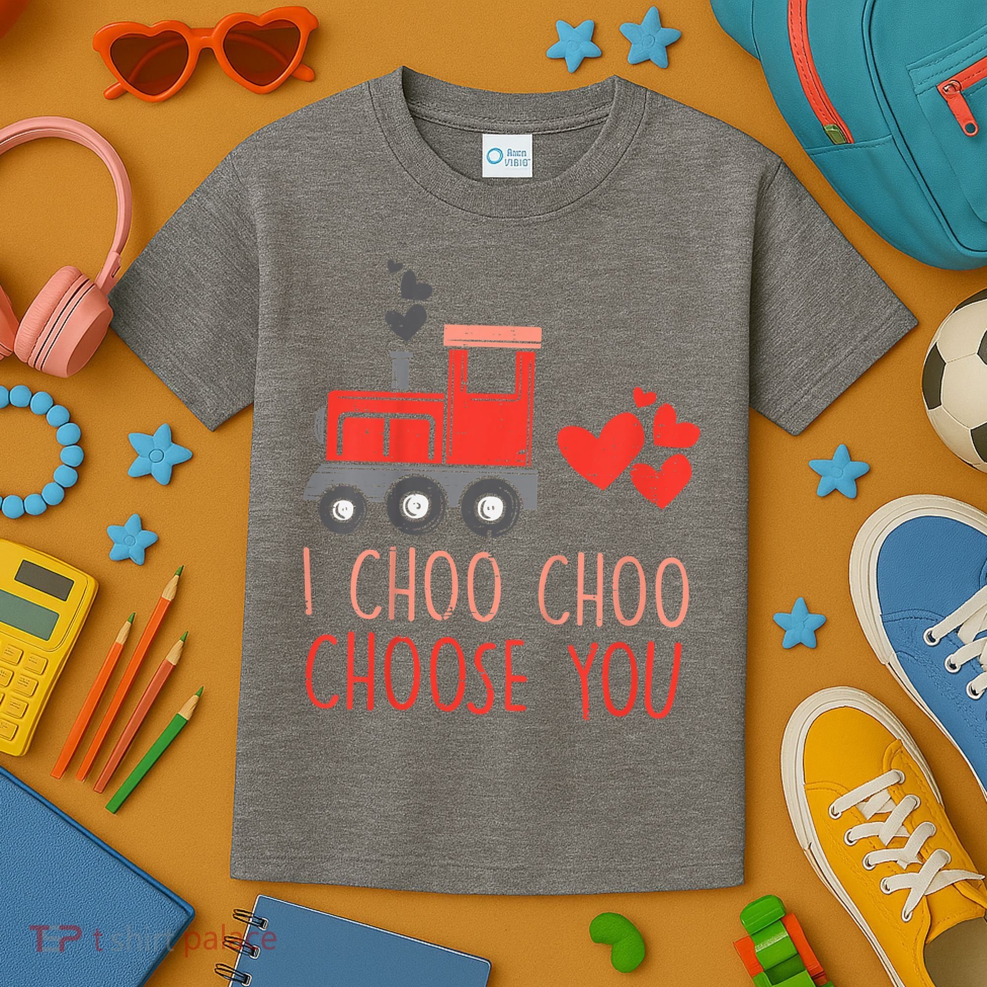 I Choo Choo Choose You Valentines Day Train Kids T-Shirt
