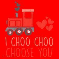 I Choo Choo Choose You Valentines Day Train Santa Hat thumb 1