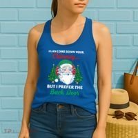 I Can Come Down Your Chimney Funny Dirty Santa Jokes Adult Cool Gift Women's Tank Top thumb 2