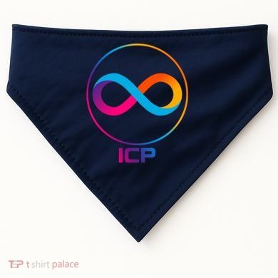 Internet Computer Cryptocurrency Logo USA-Made Doggie Bandana
