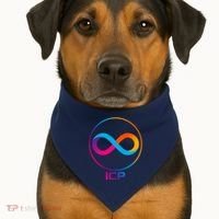 Internet Computer Cryptocurrency Logo USA-Made Doggie Bandana thumb 1