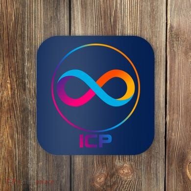 Internet Computer Cryptocurrency Logo Coaster