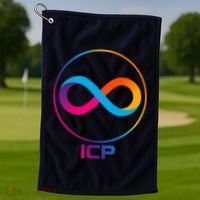 Internet Computer Cryptocurrency Logo Golf Towel thumb 1