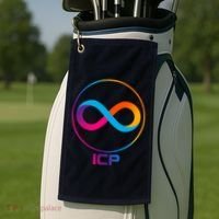 Internet Computer Cryptocurrency Logo Golf Towel thumb 2