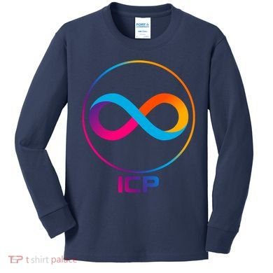 Internet Computer Cryptocurrency Logo Kids Long Sleeve Shirt