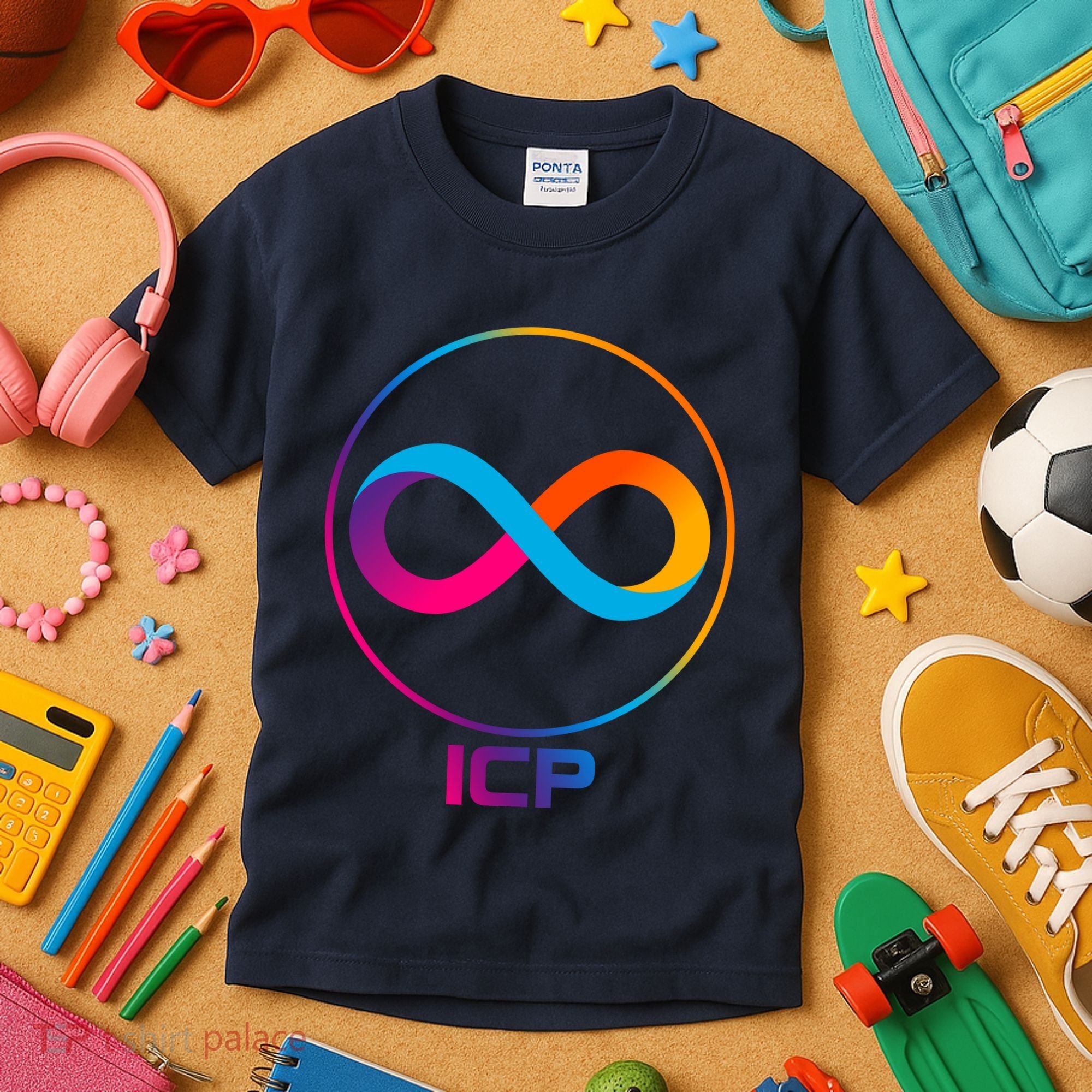 Internet Computer Cryptocurrency Logo Kids T-Shirt