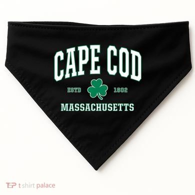 Irish Cape Cod Cute Gift St Patricks Day Gift Mass Usa USA-Made Doggie Bandana