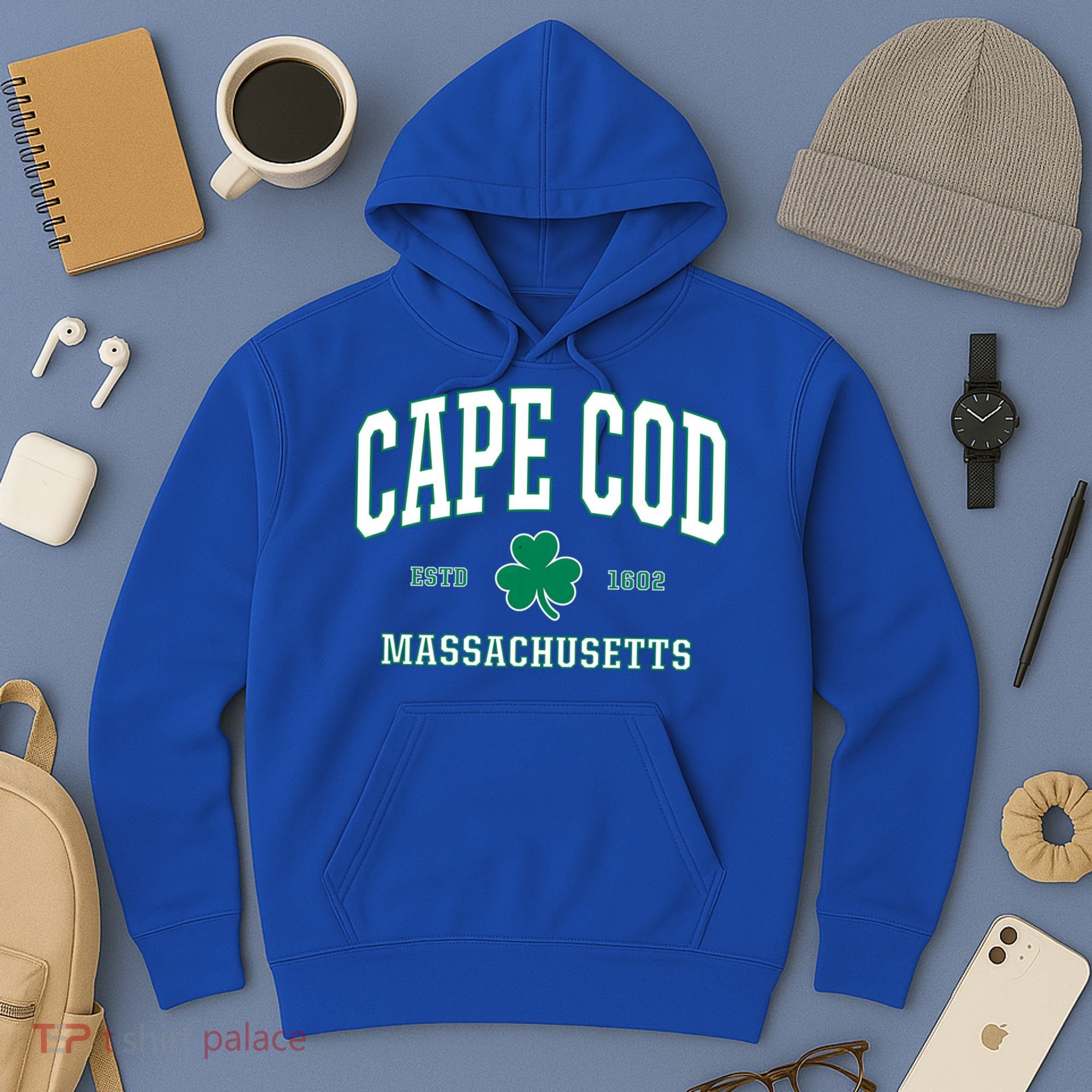 Irish Cape Cod Cute Gift St Patricks Day Gift Mass Usa Hoodie
