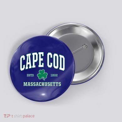 Irish Cape Cod Cute Gift St Patricks Day Gift Mass Usa Button