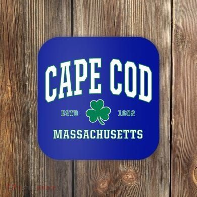 Irish Cape Cod Cute Gift St Patricks Day Gift Mass Usa Coaster