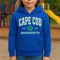 Irish Cape Cod Cute Gift St Patricks Day Gift Mass Usa Kids Hoodie thumb 3
