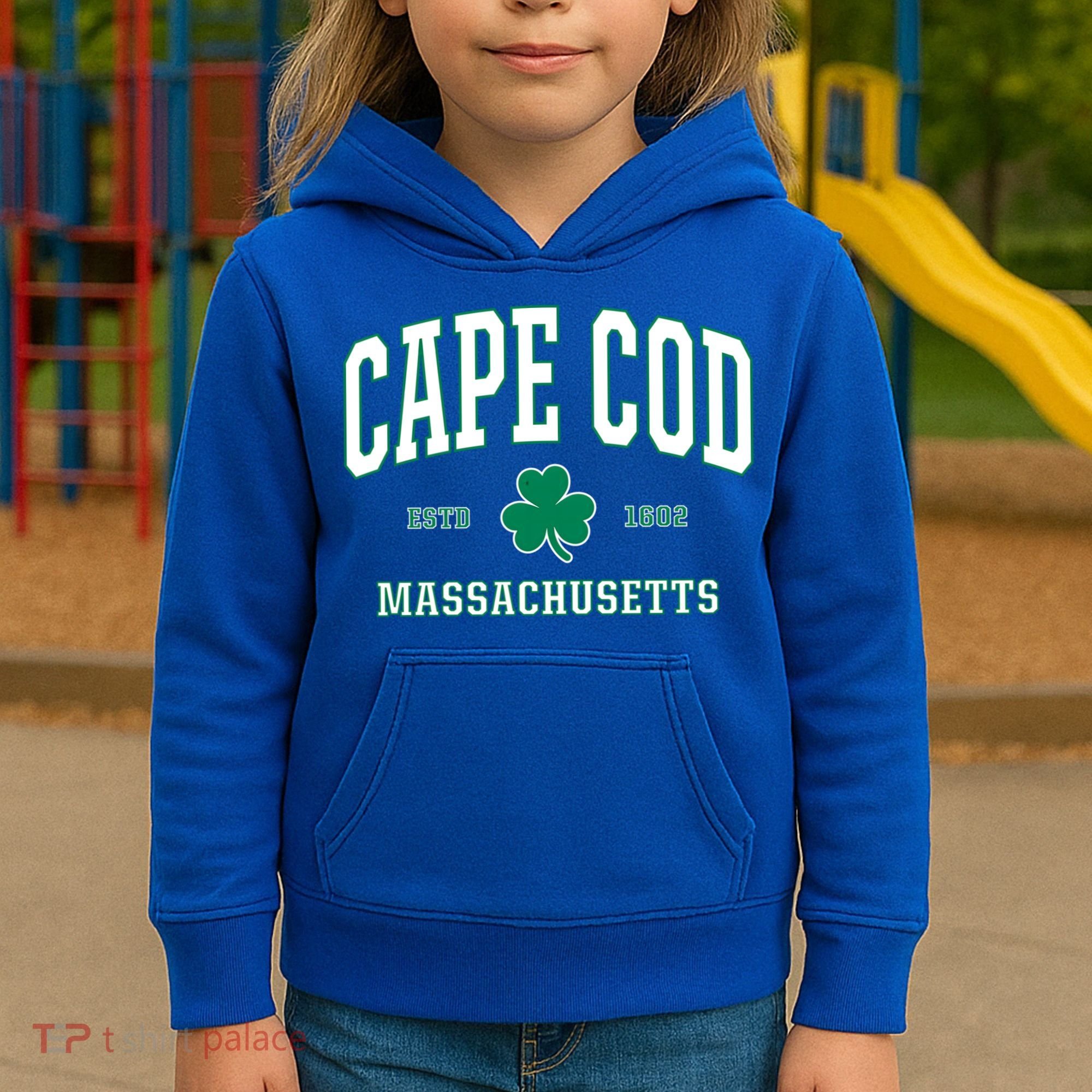 Irish Cape Cod Cute Gift St Patricks Day Gift Mass Usa Kids Hoodie