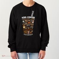 Iced Coffee Cup Coffee Lover But First Coffee Espresso Latte Women's Sweatshirt thumb 0