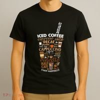 Iced Coffee Cup Coffee Lover But First Coffee Espresso Latte T-Shirt thumb 3