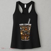 Iced Coffee Cup Coffee Lover But First Coffee Espresso Latte Women's Tank Top thumb 3