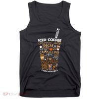 Iced Coffee Cup Coffee Lover But First Coffee Espresso Latte Tank Top thumb 0