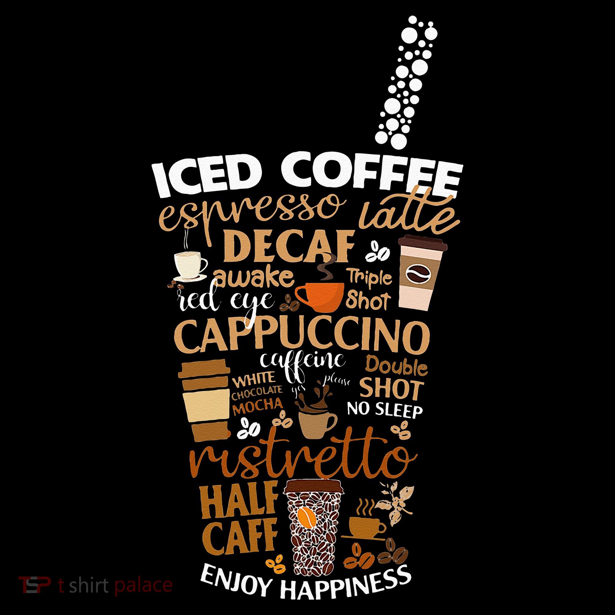 Iced Coffee Cup Coffee Lover But First Coffee Espresso Latte Tank Top
