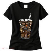 Iced Coffee Cup Coffee Lover But First Coffee Espresso Latte Women's T-Shirt thumb 0