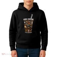 Iced Coffee Cup Coffee Lover But First Coffee Espresso Latte Kids Hoodie thumb 4
