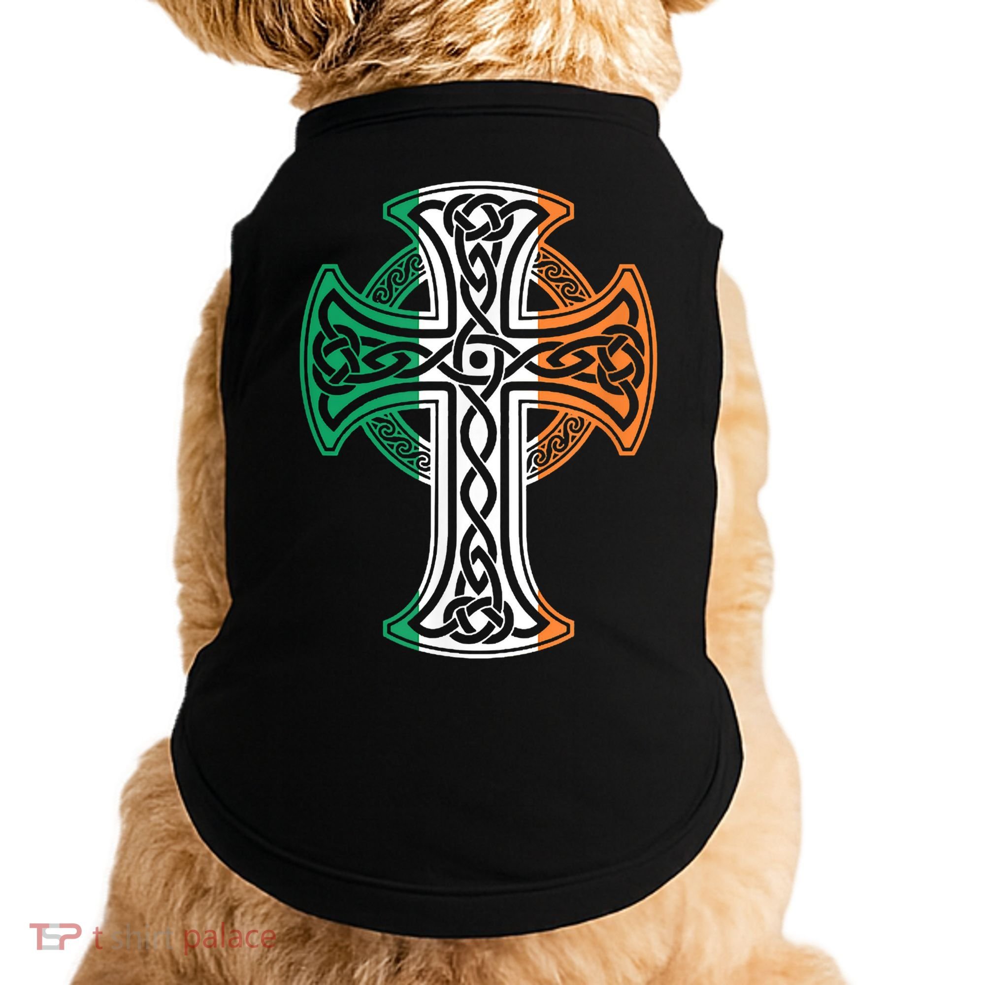 Irish Celtic Cross Christ Celtic Knot Ireland Flag Shamrock Doggie Tank