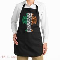 Irish Celtic Cross Christ Celtic Knot Ireland Flag Shamrock Apron thumb 2