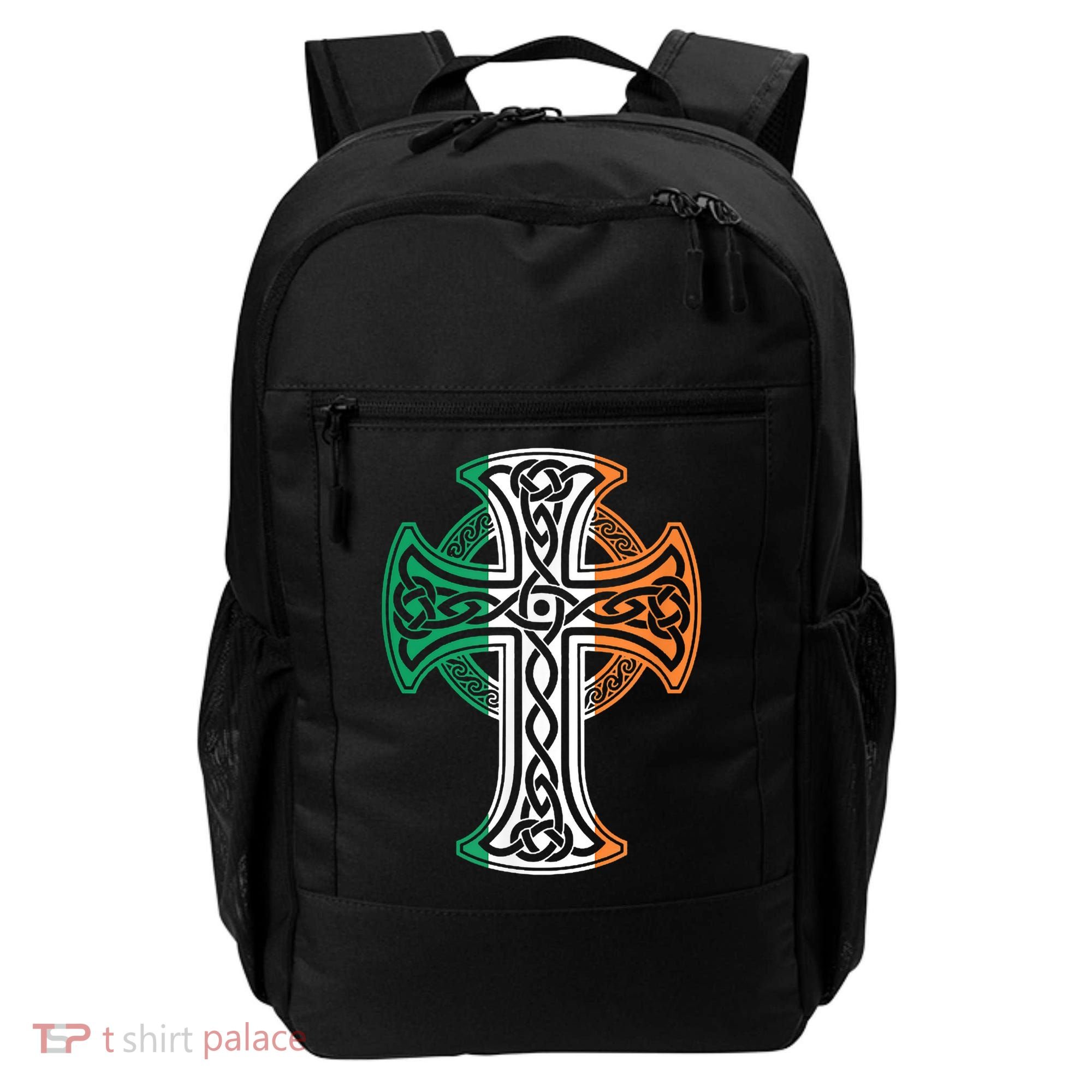 Irish Celtic Cross Christ Celtic Knot Ireland Flag Shamrock Backpack