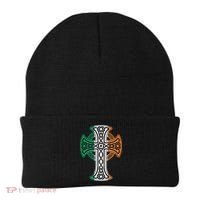 Irish Celtic Cross Christ Celtic Knot Ireland Flag Shamrock Beanie thumb 0