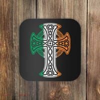 Irish Celtic Cross Christ Celtic Knot Ireland Flag Shamrock Coaster thumb 0