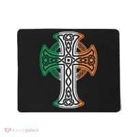 Irish Celtic Cross Christ Celtic Knot Ireland Flag Shamrock Mousepad thumb 0