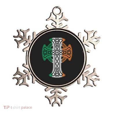 Irish Celtic Cross Christ Celtic Knot Ireland Flag Shamrock Ornament