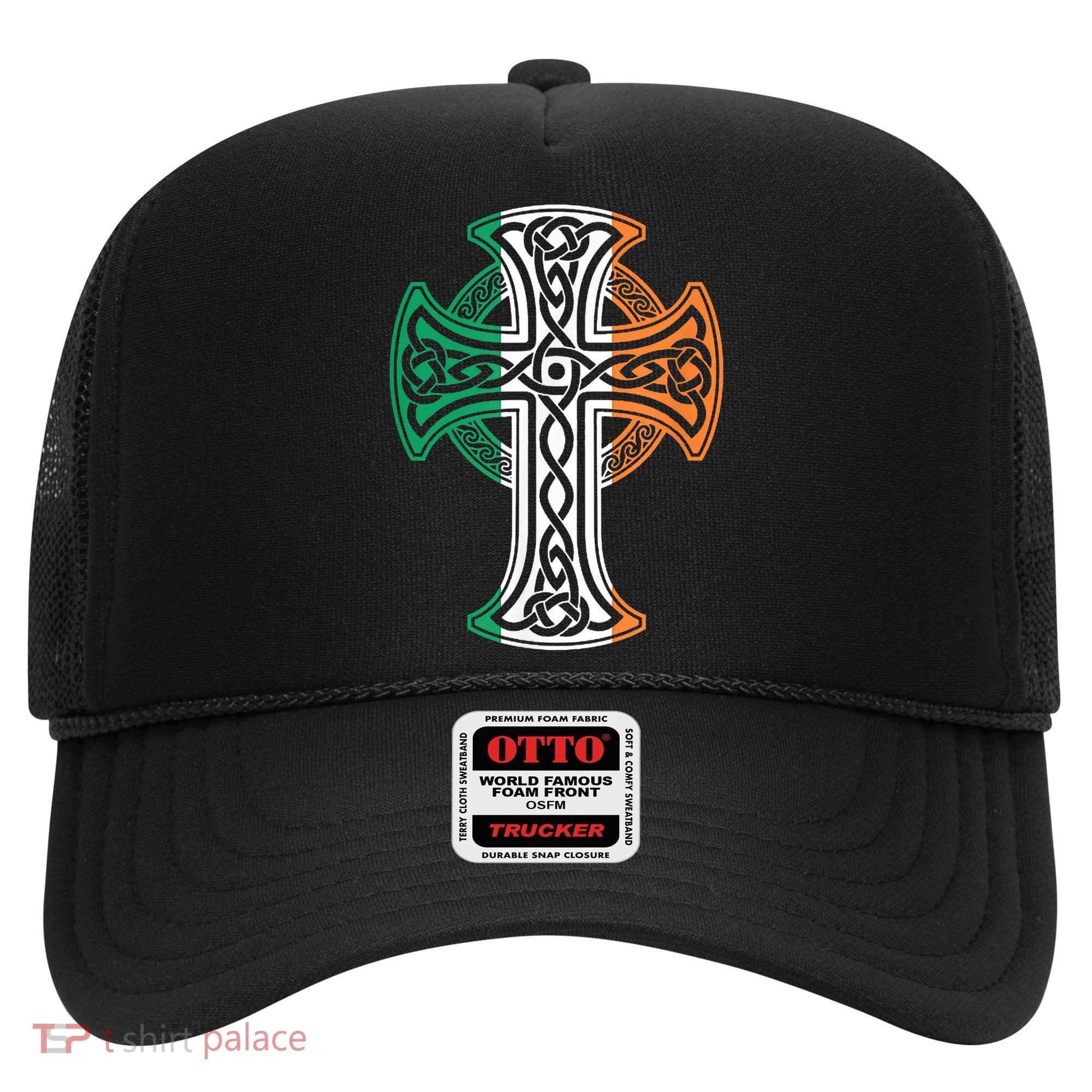 Irish Celtic Cross Christ Celtic Knot Ireland Flag Shamrock Hat
