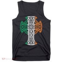 Irish Celtic Cross Christ Celtic Knot Ireland Flag Shamrock Tank Top thumb 0