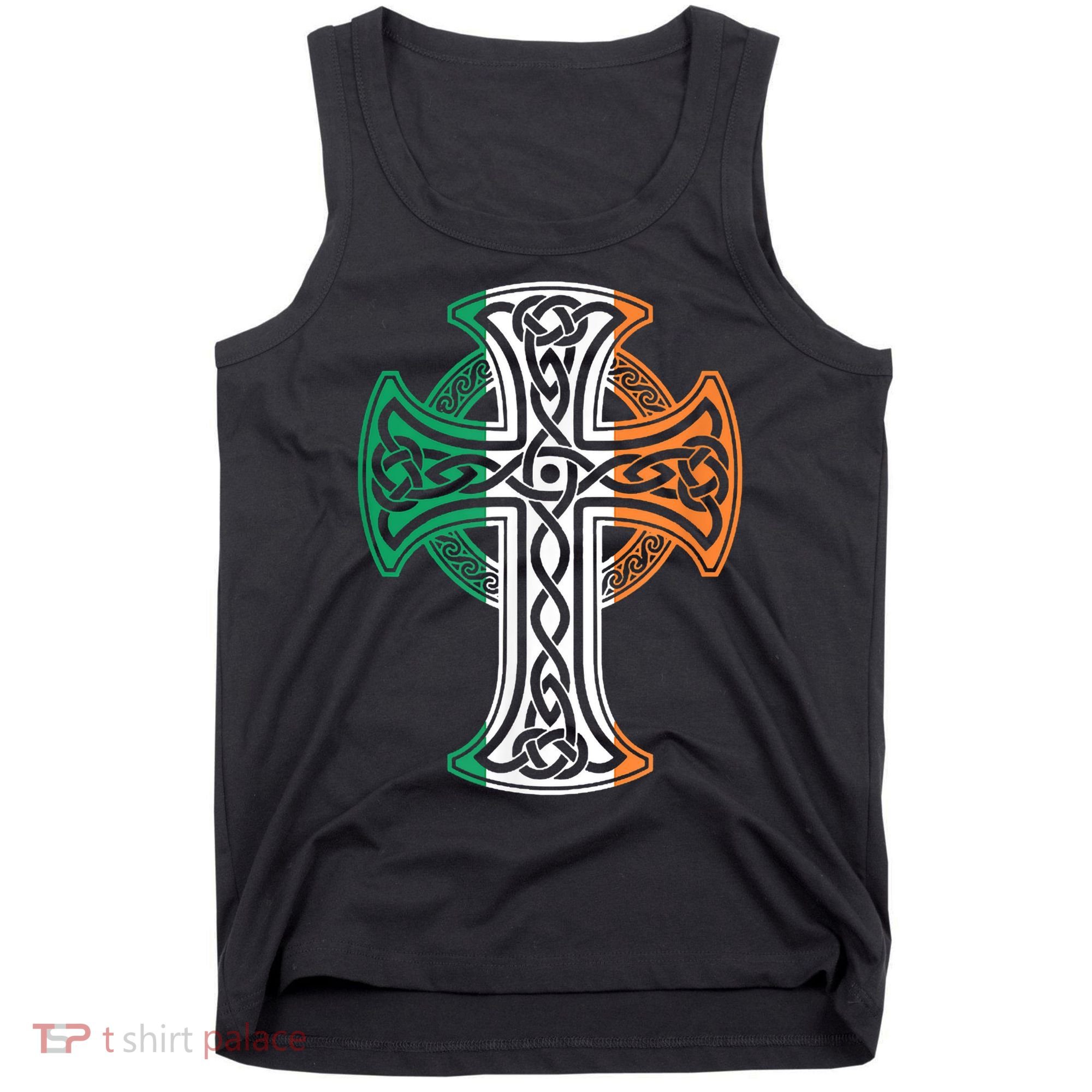 Irish Celtic Cross Christ Celtic Knot Ireland Flag Shamrock Tank Top