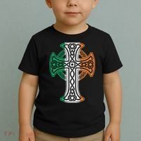 Irish Celtic Cross Christ Celtic Knot Ireland Flag Shamrock Toddler T-Shirt thumb 2