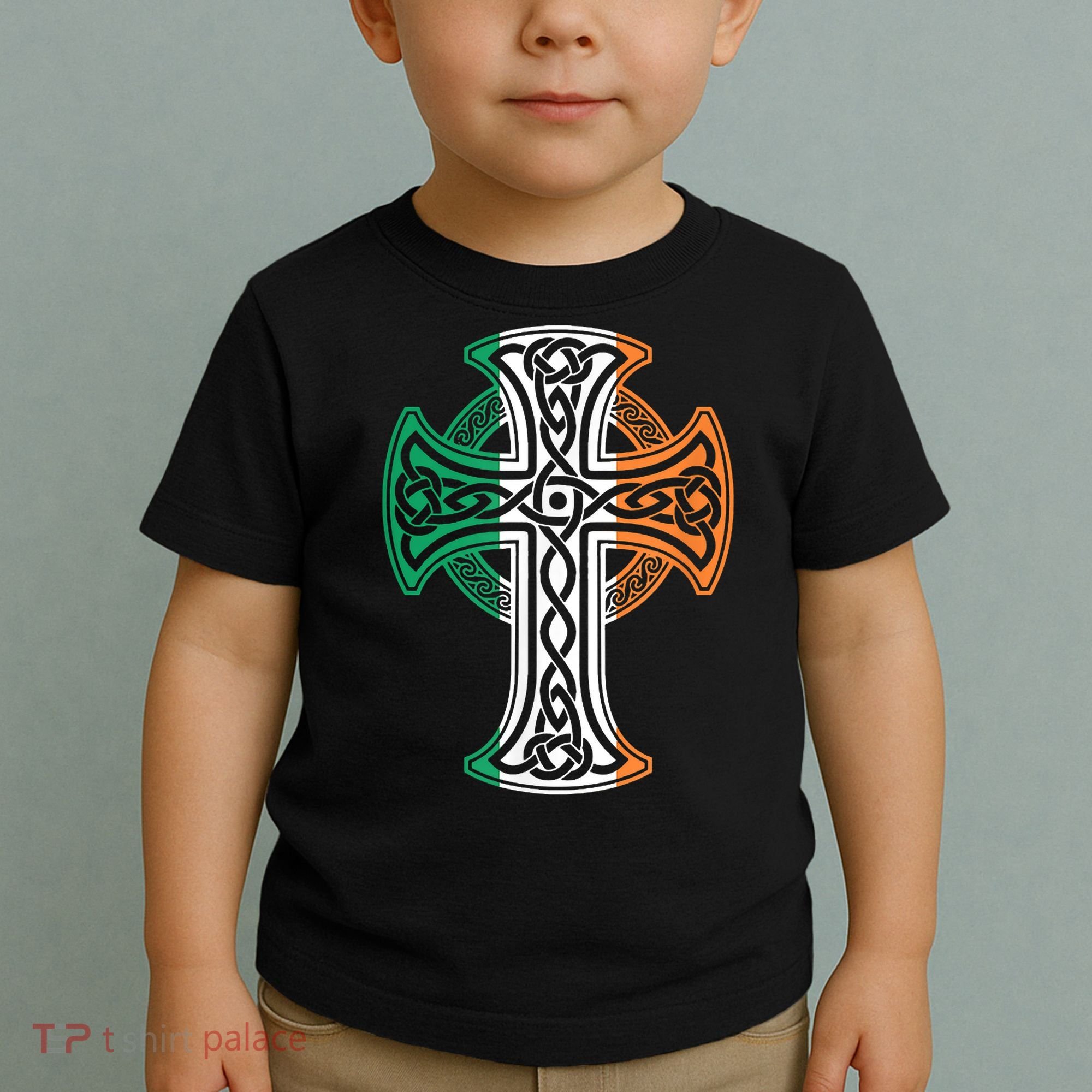 Irish Celtic Cross Christ Celtic Knot Ireland Flag Shamrock Toddler T-Shirt