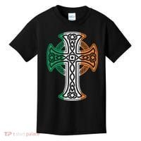 Irish Celtic Cross Christ Celtic Knot Ireland Flag Shamrock Kids T-Shirt thumb 0