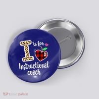 Instructional Coach Crew Back To School Matching Group Cute Gift Button thumb 0