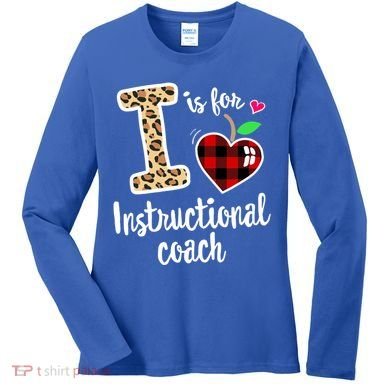 Instructional Coach Crew Back To School Matching Group Cute Gift Women's Long Sleeve Shirt