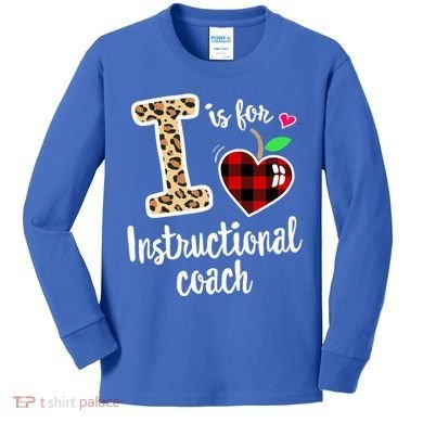 Instructional Coach Crew Back To School Matching Group Cute Gift Kids Long Sleeve Shirt