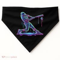 Ice Cream Drip Baseball Bat Baseball Player USA-Made Doggie Bandana thumb 0